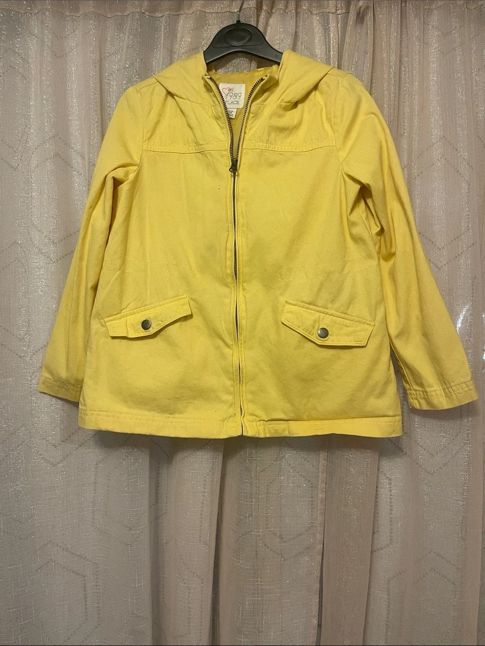 The Children's Place Sunny Yellow Hooded Zip Up Jacket w/Pockets